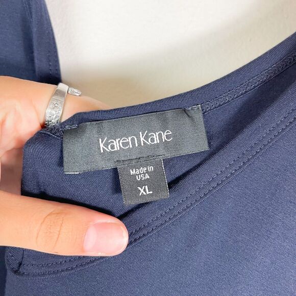 Karen kane NWOT Navy V-Neck Sleeveless A-Line Brigitte Dress Size XL - Picture 6 of 6